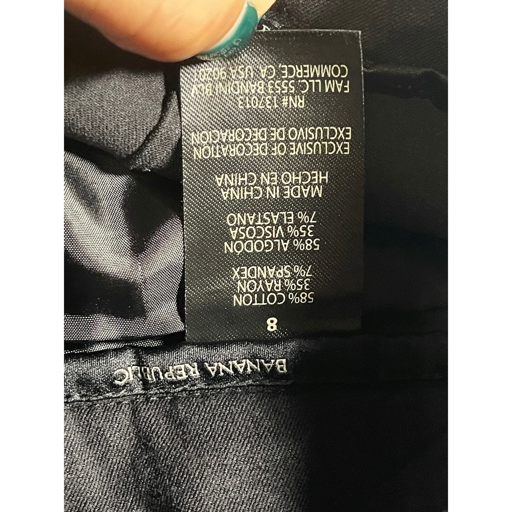Banana Republic Womens Black Chino Stretch Pants Size 8 NLC2022C(S23) - Picture 6 of 13